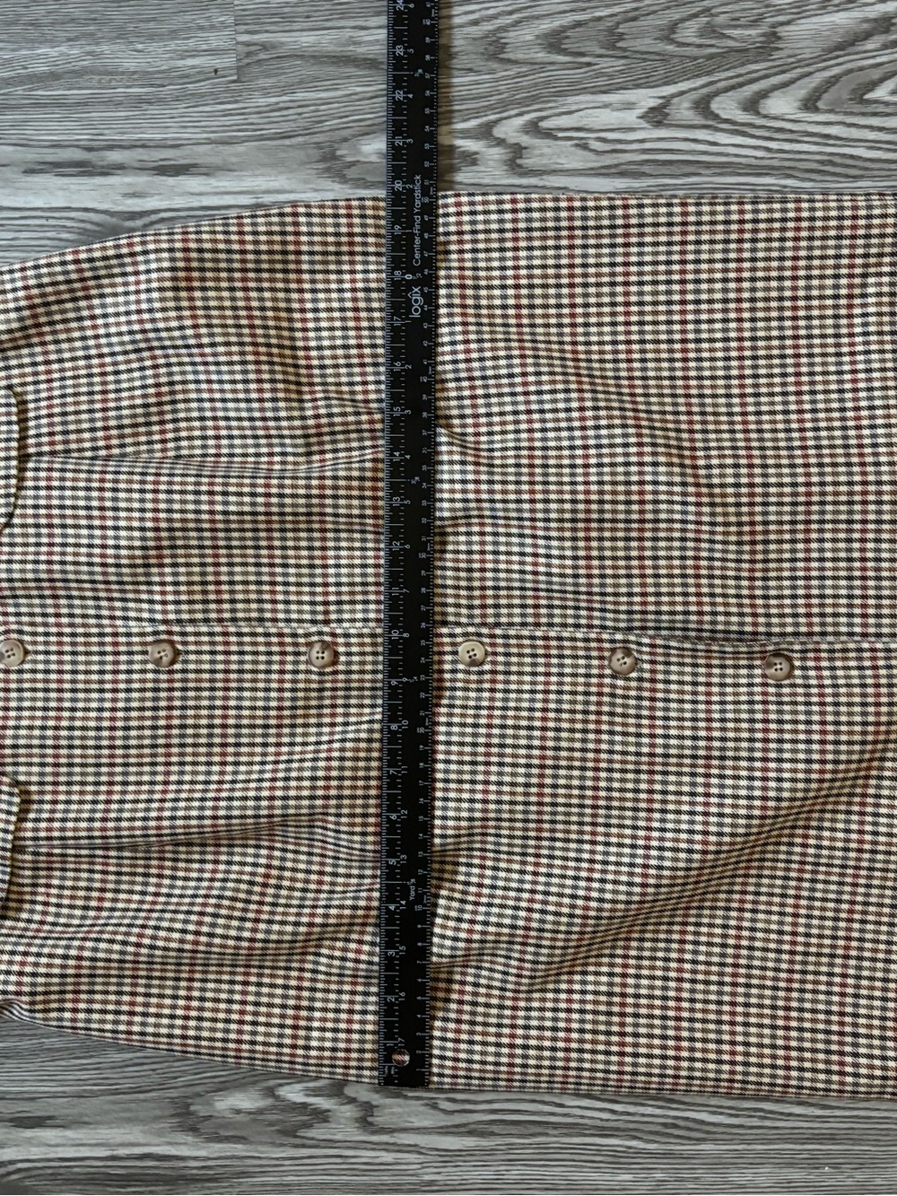 VTG Sleeveless Button-Front Houndstooth Checker Midi Vest Tie Back Dress - Picture 10 of 11